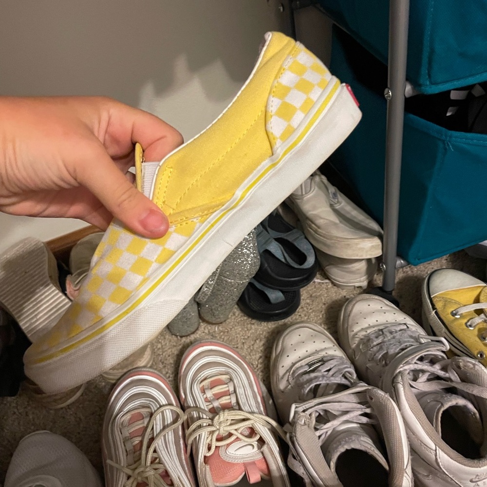 yellow checkered vans